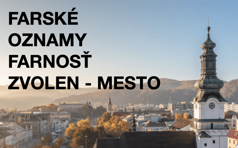 Farské oznamy na 30. nedeľu obdobia cez rok